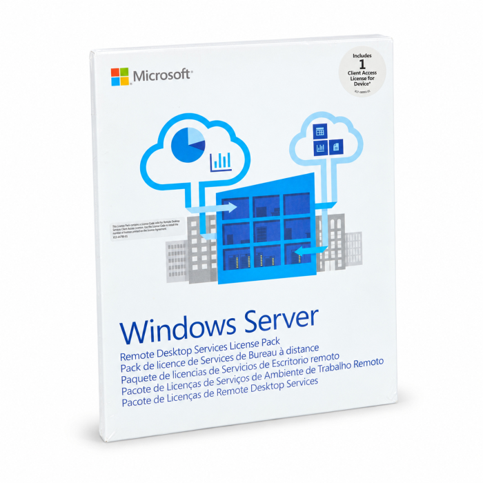 1 RDS-Zugriffslizenz (Geräte) für Windows 2019, MLP - neu, Vorderseite