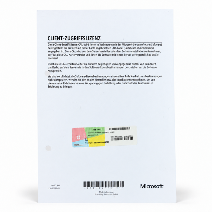 5 Zugriffslizenzen (Geräte) für Windows 2019, Wortmann-OEM