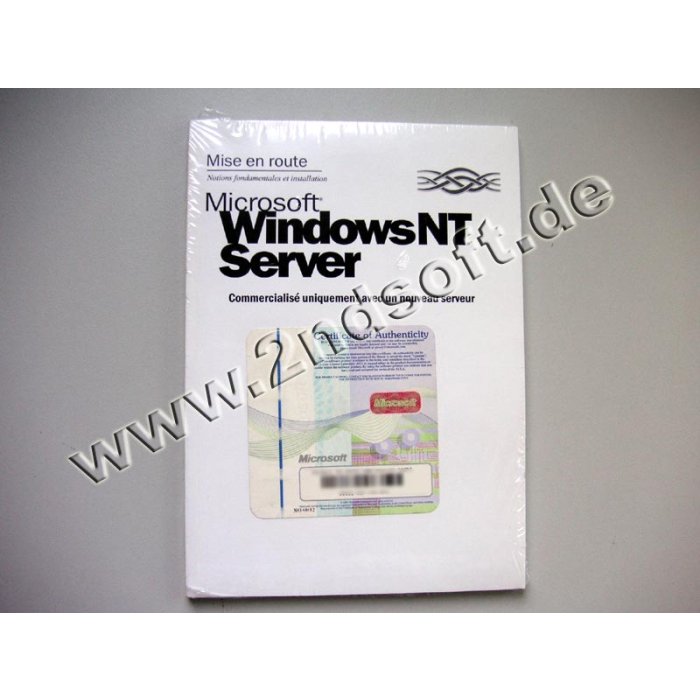 Windows NT 4 Server mit 5 Clients SB Vollversion, français - neu