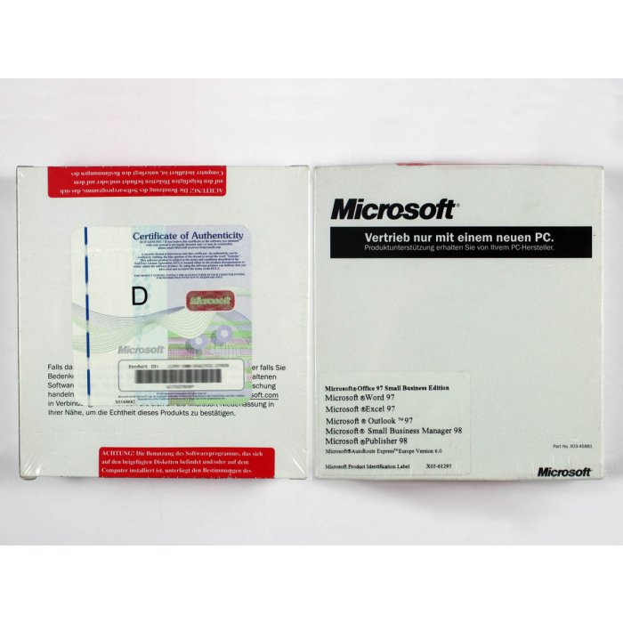 Office 97 SBE SB Vollversion, deutsch - neu