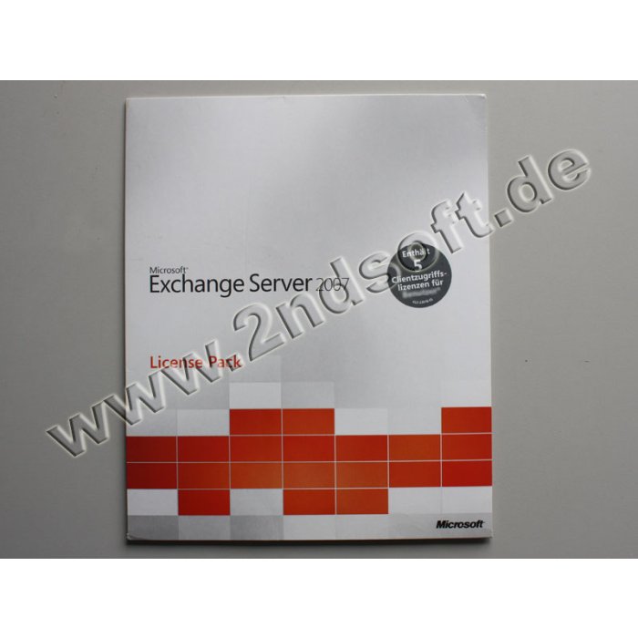 5 Zugriffslizenzen (Benutzer) für Exchange Server 2007, deutsch
