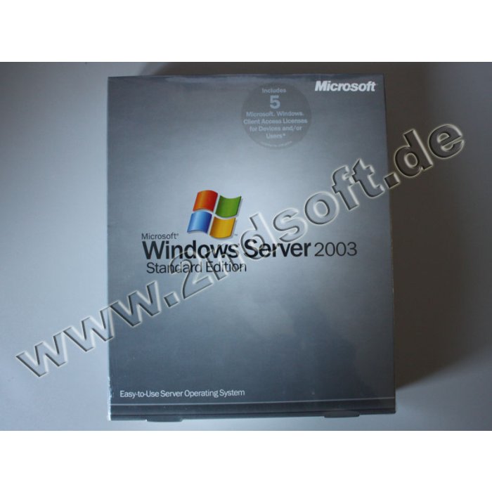 Windows 2003 Server Standard Edition mit 10 Clients Vollversion, deutsch