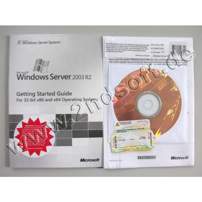 Windows 2003 Server Standard Edition R2, x64 mit 5 Clients HP-ROK Vollversion, deutsch Windows 2003 Server Standard Edition R2, x64 mit 5 Clients HP-ROK Vollversion, deutsch