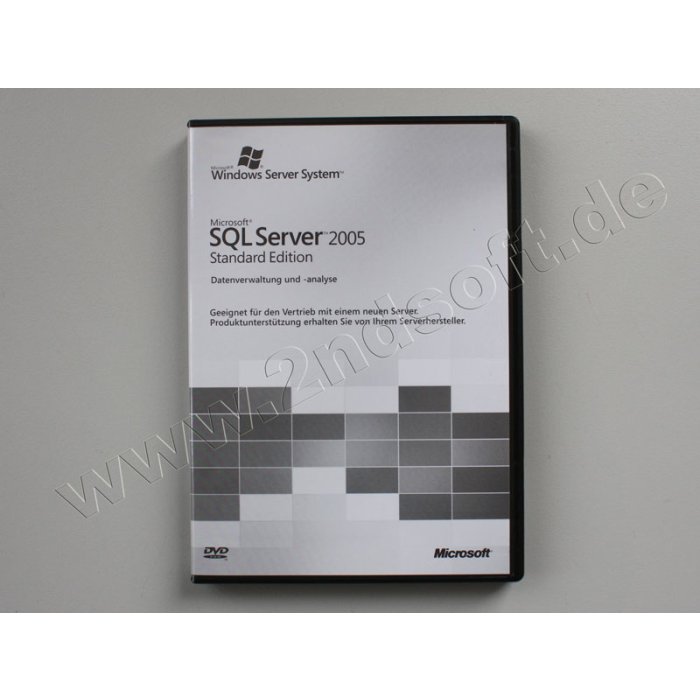 SQL Server 2005 Standard (32-Bit) mit 5 Clients OEM-Vollversion, deutsch