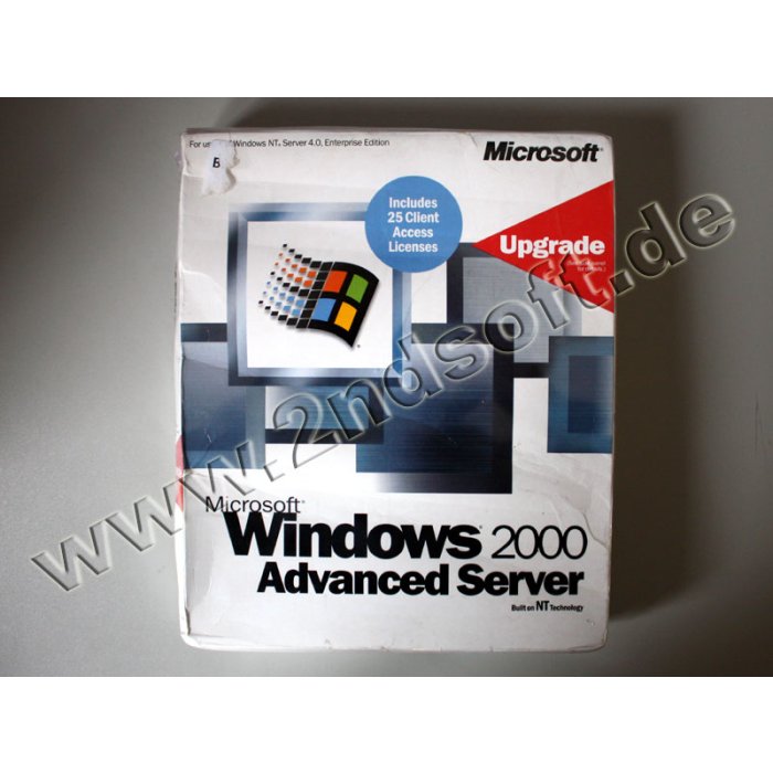Windows 2000 Advanced Server mit 25 Clients Update, englisch - neu Windows 2000 Advanced Server mit 25 Clients Update, englisch - neu
