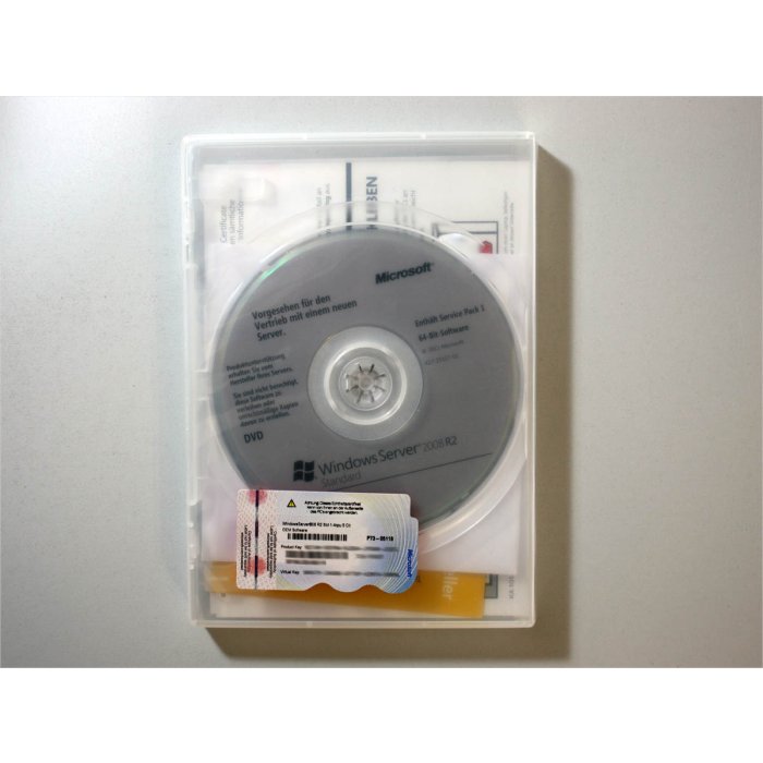 Windows 2008 Server Standard R2/x64 mit SP1 mit 5 CALs Tarox-OEM-Vollversion, deutsch Windows 2008 Server Standard R2/x64 mit SP1 mit 5 CALs Tarox-OEM-Vollversion, deutsch