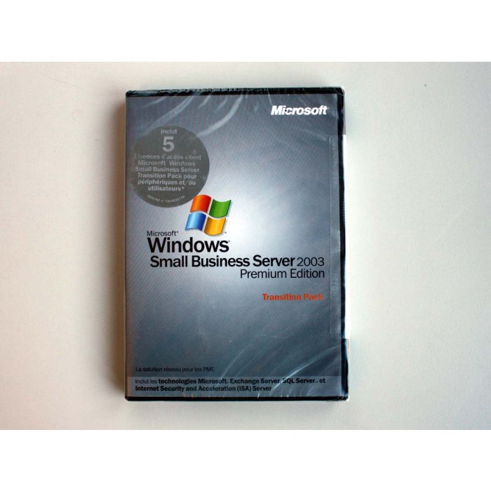 Windows Small Business Server 2003 Premium Transition Pack, französisch SB Vollversion mit SP1 - neu Windows Small Business Server 2003 Premium Transition Pack, französisch SB Vollversion mit SP1 - neu