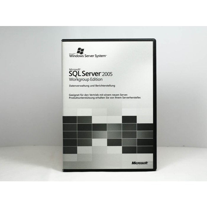 SQL Server 2005 Workgroup mit 5 Clients 32-Bit OEM/Dell, deutsch SQL Server 2005 Workgroup mit 5 Clients 32-Bit OEM/Dell, deutsch