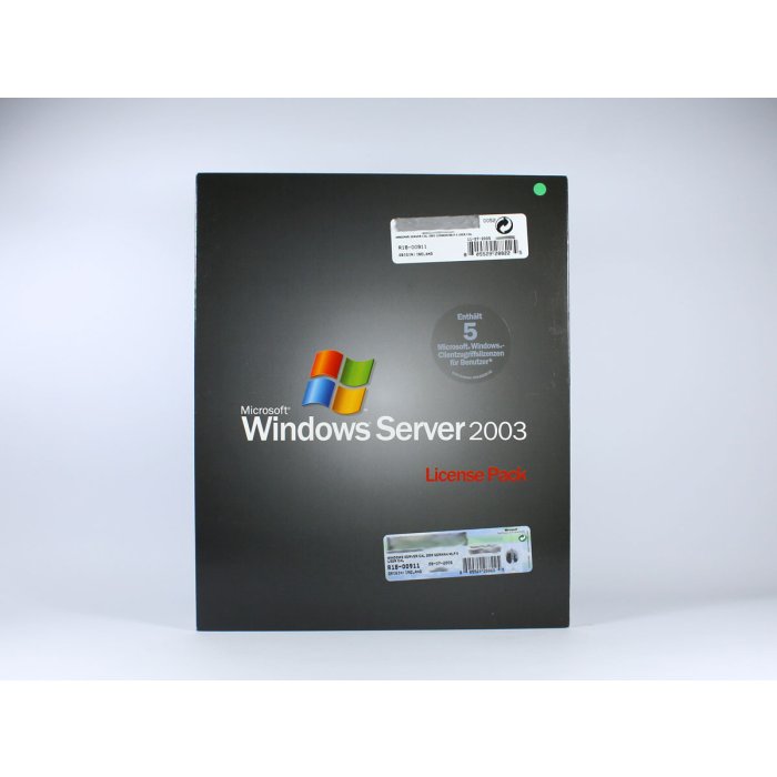 5 Zugriffslizenzen (Benutzer) für Windows 2003 Server, MLP, deutsch