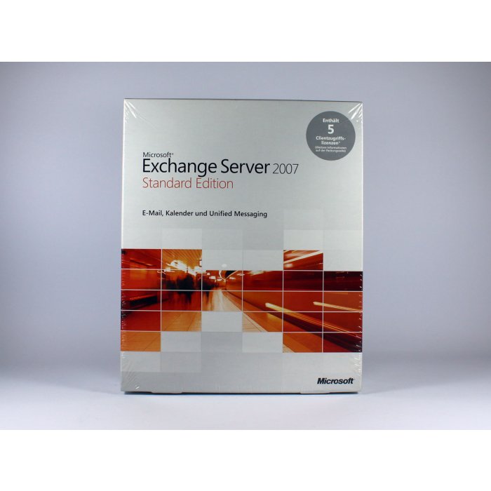 Exchange Server 2007 Standard x64 mit 5 CALs, Vollversion, deutsch Exchange Server 2007 Standard x64 mit 5 CALs, Vollversion, deutsch