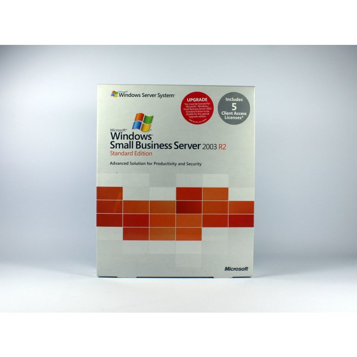 Windows Small Business Server 2003 Standard R2 mit 5 Clients Update, englisch - neu Windows Small Business Server 2003 Standard R2 mit 5 Clients Update, englisch - neu