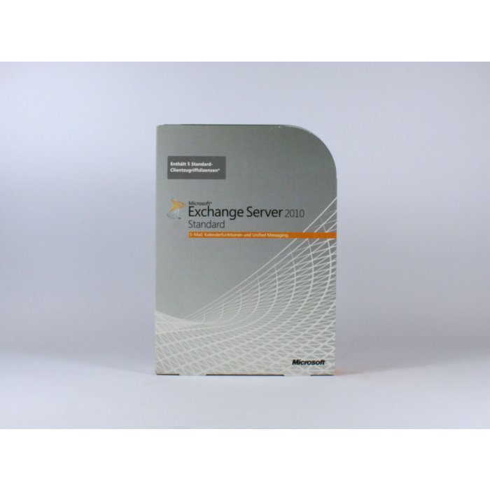 Exchange Server 2010 Standard mit 5 CALs Vollversion, deutsch - neu Exchange Server 2010 Standard mit 5 CALs Vollversion, deutsch - neu