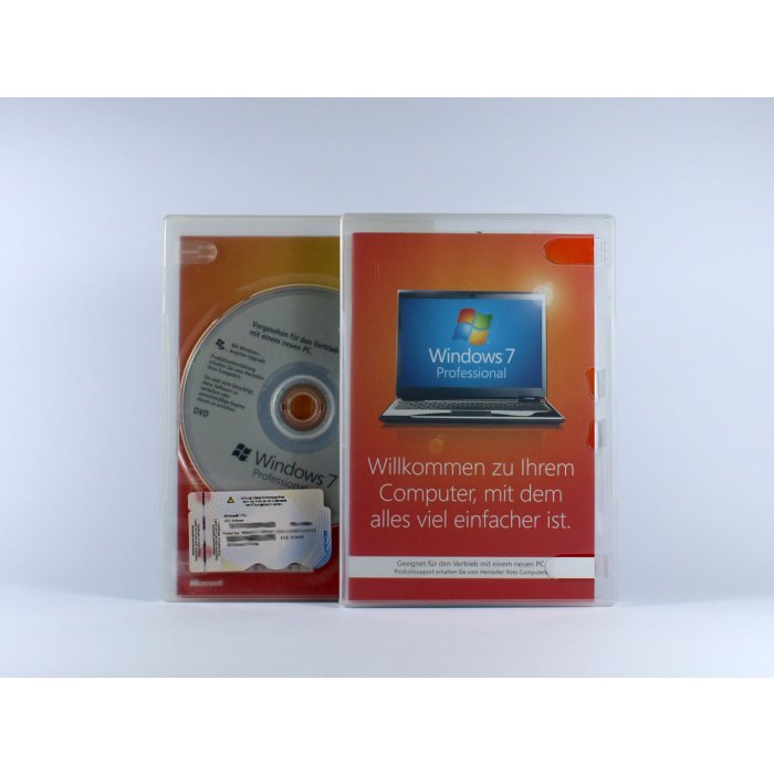 Windows 7 Professional 64-Bit SP1 SB-Vollversion, deutsch - neu Windows 7 Professional 64-Bit SP1 SB-Vollversion, deutsch - neu