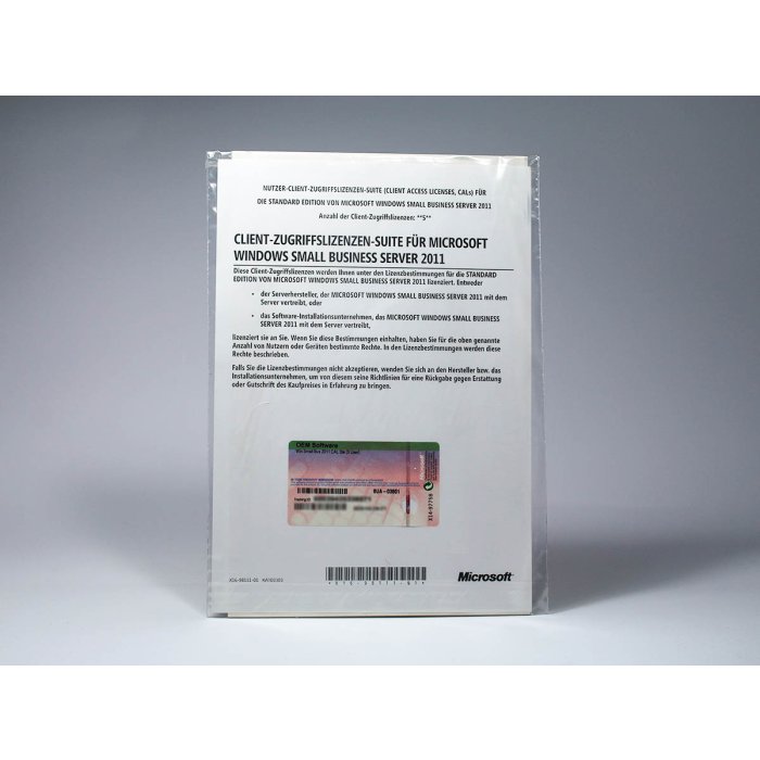 5 Zugriffslizenzen (Benutzer) für Windows SBS 2011 Standard, OEM (Thomas-Krenn-AG)