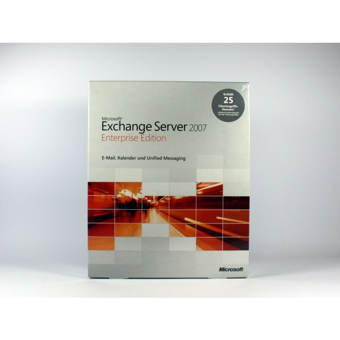 Exchange Server 2007 Enterprise x64 mit 25 CALs Vollversion, deutsch Exchange Server 2007 Enterprise x64 mit 25 CALs Vollversion, deutsch
