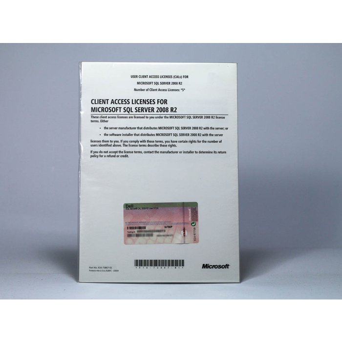 5 Zugriffslizenzen (Benutzer) für SQL Server 2008 Standard R2, OEM - neu