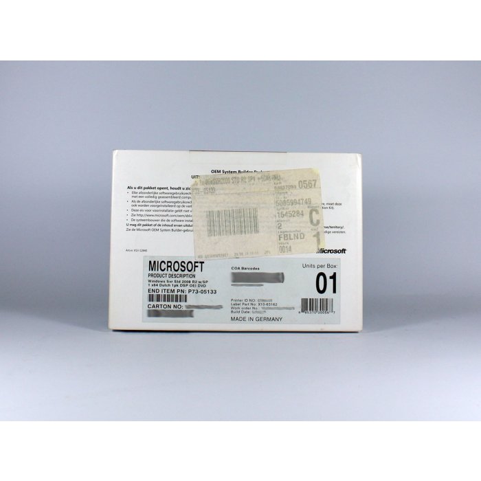Windows 2008 Server Standard R2/x64 SP1 mit 5 CALs SB-Vollversion, niederländisch - neu Windows 2008 Server Standard R2/x64 SP1 mit 5 CALs SB-Vollversion, niederländisch - neu