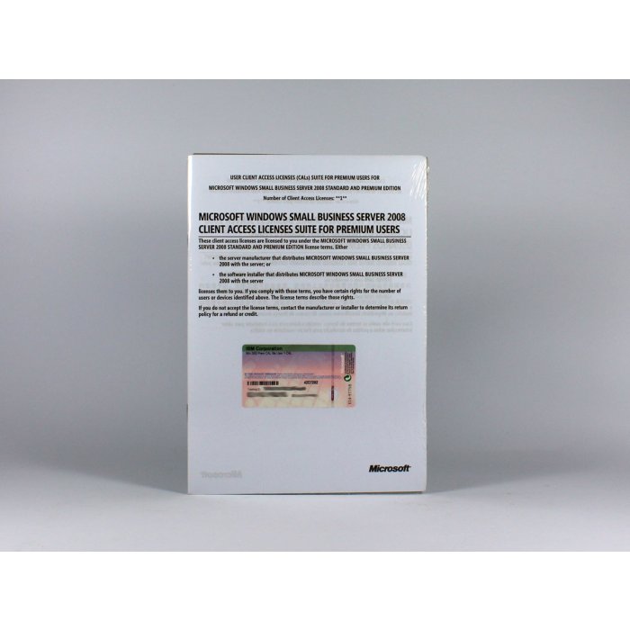 1 Zugriffslizenz (Benutzer) für Windows Small Business Server 2008 PREMIUM, IBM - neu