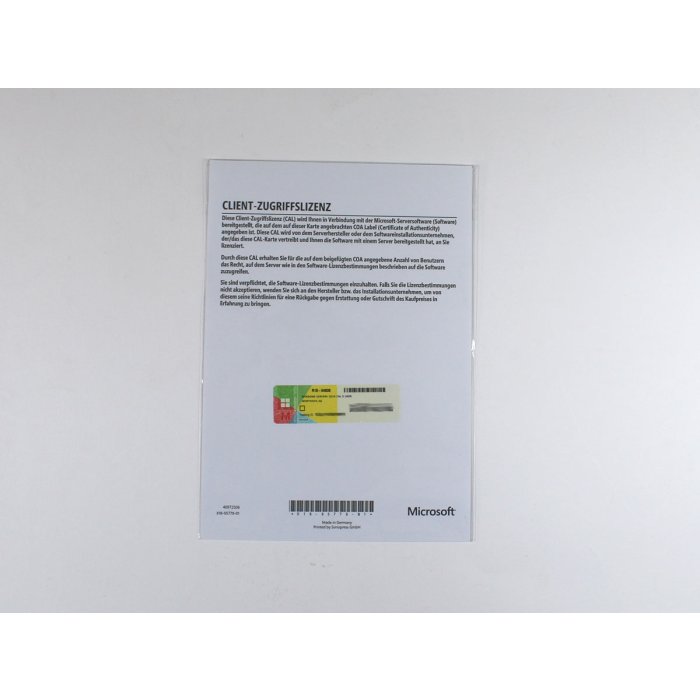 5 Zugriffslizenzen (Benutzer) für Windows 2016 Server, OEM (Wortmann) 5 Zugriffslizenzen (Benutzer) für Windows 2016 Server, OEM (Wortmann)