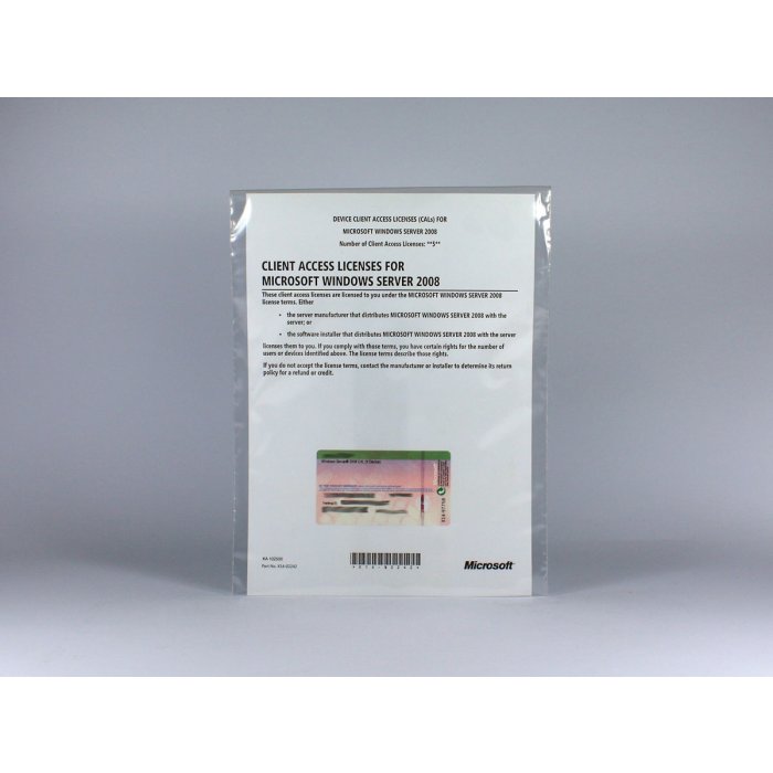 5 Zugriffslizenzen (Geräte) für Windows 2008 Server, OEM (gelabelt)  - neu