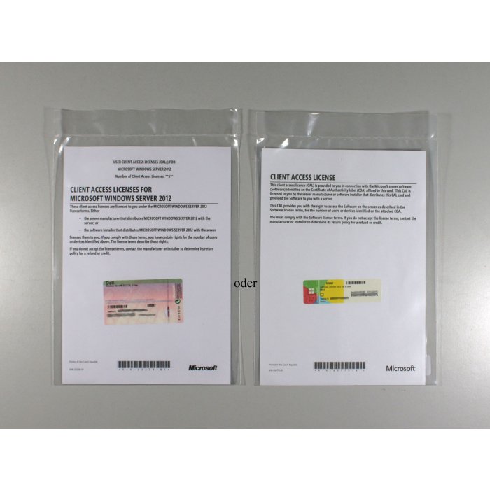 5 Zugriffslizenzen (Benutzer) für Windows 2012 Server, OEM (Dell) 5 Zugriffslizenzen (Benutzer) für Windows 2012 Server, OEM (Dell)