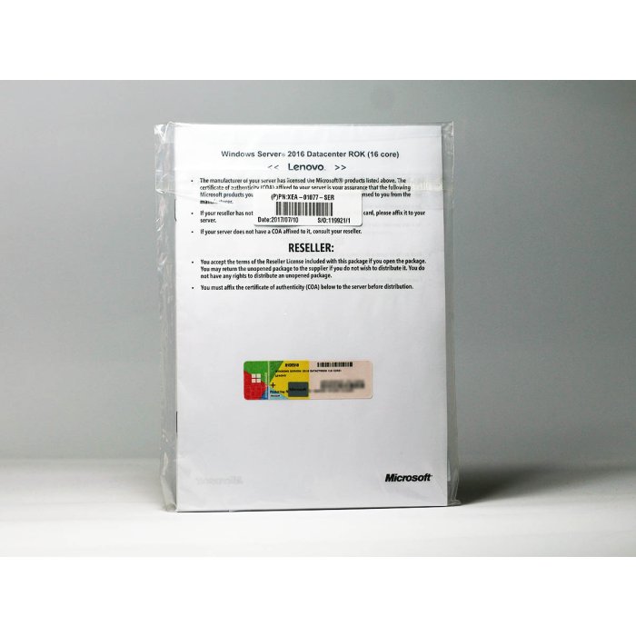 Windows 2016 Server Datacenter Edition ROK (Lenovo) multilingual (für bis zu 16 Kerne)