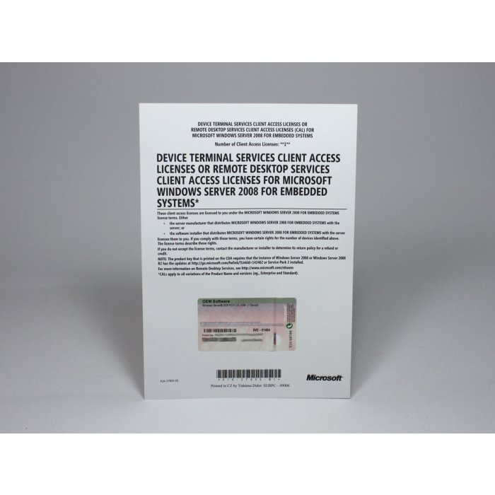 100 (RDS)-Terminal-Zugriffslizenzen (Geräte) für Windows 2008, OEM