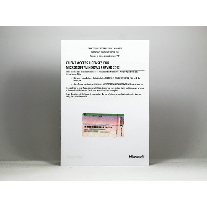1 Zugriffslizenz (Geräte) für Windows 2012 Server, OEM (HP) - neu
