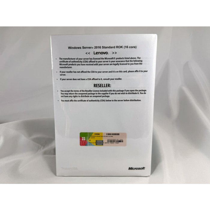 Windows 2016 Server Standard Edition Lenovo-ROK, multilanguage (für bis zu 16 Kerne) - neu