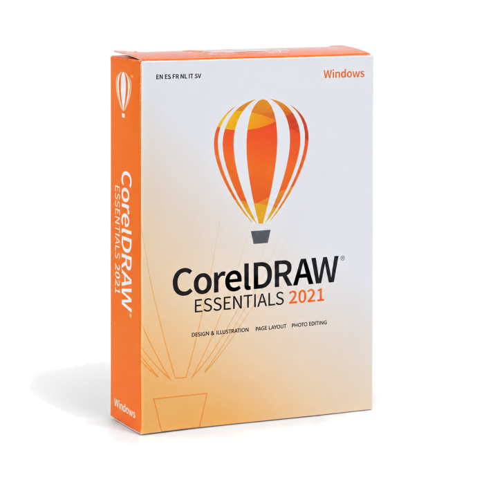 Corel Draw 2021 Essentials, MUI - neu Vorderseite