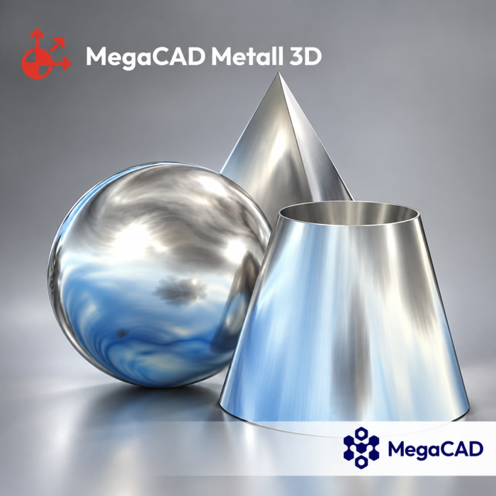 MegaCAD Metall 3D 2025 V1 mit Add-Ons Kinematik und Blech