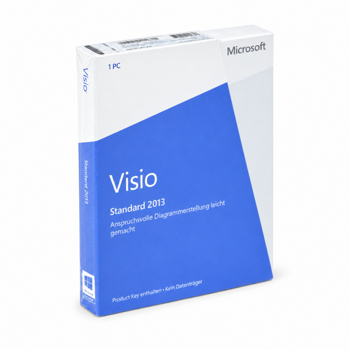 Visio 2013 Standard 32-Bit, x64 Vollversion, Vollversion, deutsch - neu, Vorderseite (D86-04741)