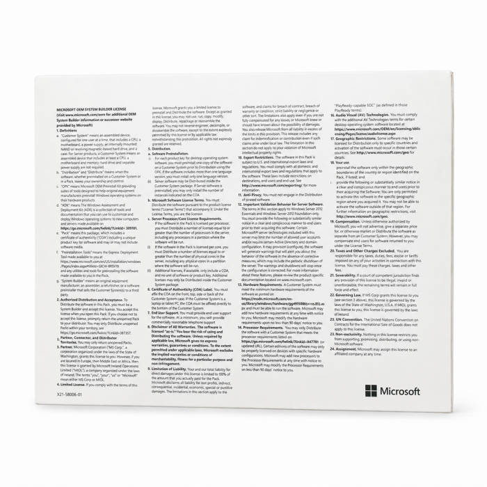 Windows 10 Professional x64, englisch, SB-Vollversion, Rückseite (FQC-08929) Windows 10 Professional x64, englisch, SB-Vollversion, Rückseite (FQC-08929)
