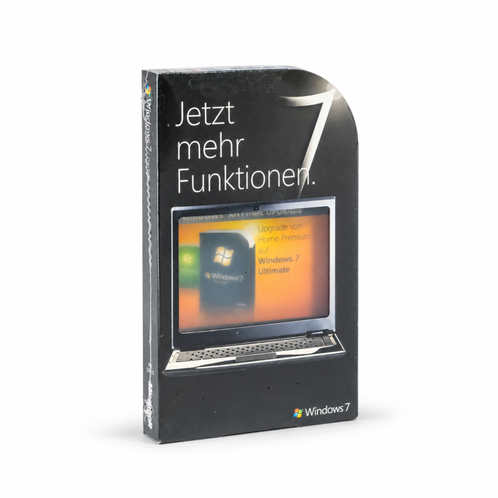 Windows 7 Ultimate "Anytime Upgrade" von Windows 7 Home Premium, deutsch - neu, Rückseite Windows 7 Ultimate "Anytime Upgrade" von Windows 7 Home Premium, deutsch - neu, Rückseite