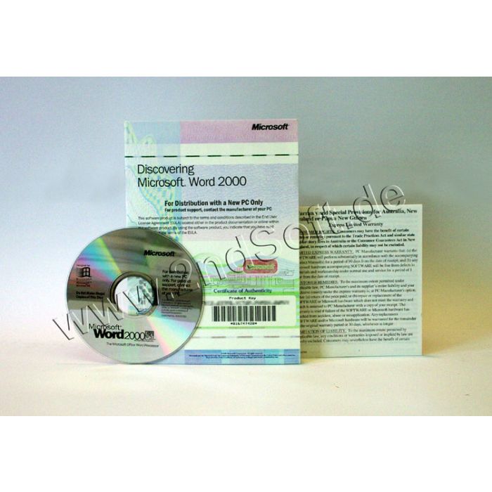 Word 2000 SB Vollversion, englisch Word 2000 SB Vollversion, englisch