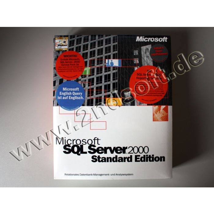 SQL Server 2000 Standard mit 5 Clients Vollversion, deutsch