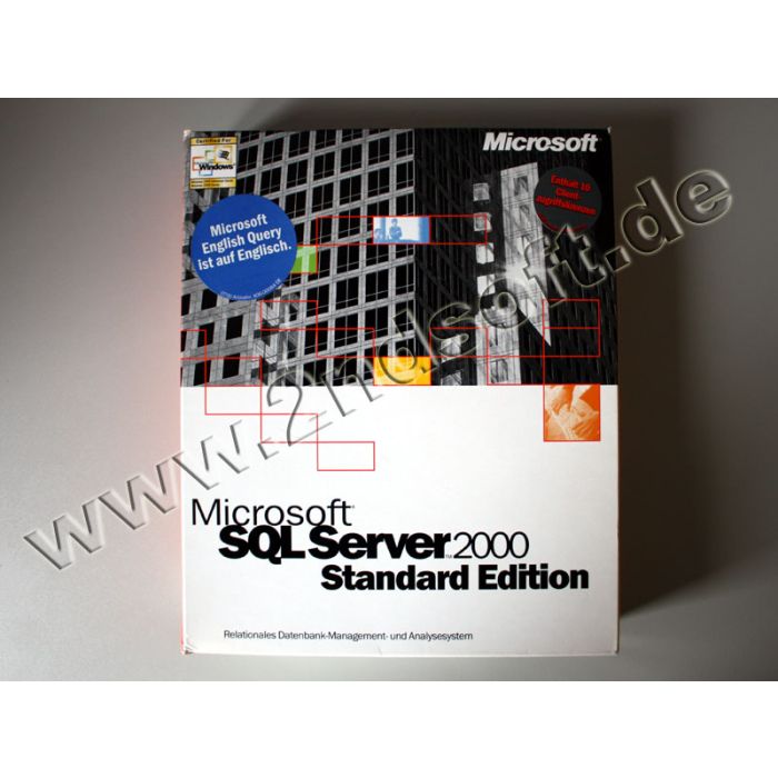 SQL Server 2000 Standard mit 10 Clients Vollversion, deutsch
