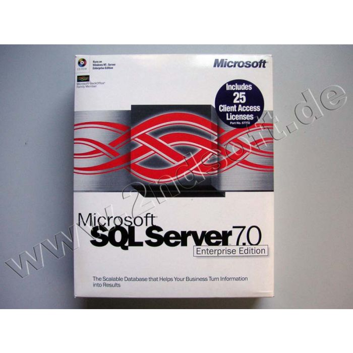 SQL Server 7 Enterprise Edition mit 25 Clients Vollversion, englisch - neu