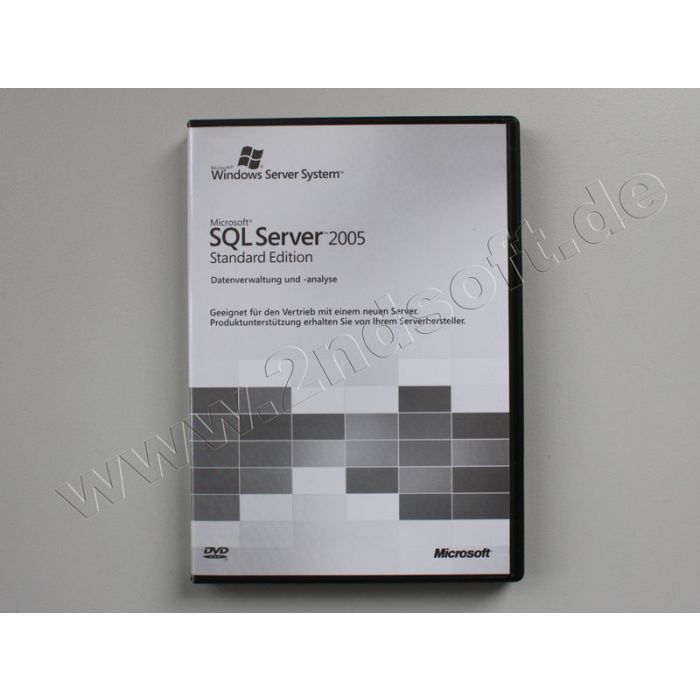 SQL Server 2005 Standard (32-Bit) mit 5 Clients OEM-Vollversion, deutsch SQL Server 2005 Standard (32-Bit) mit 5 Clients OEM-Vollversion, deutsch