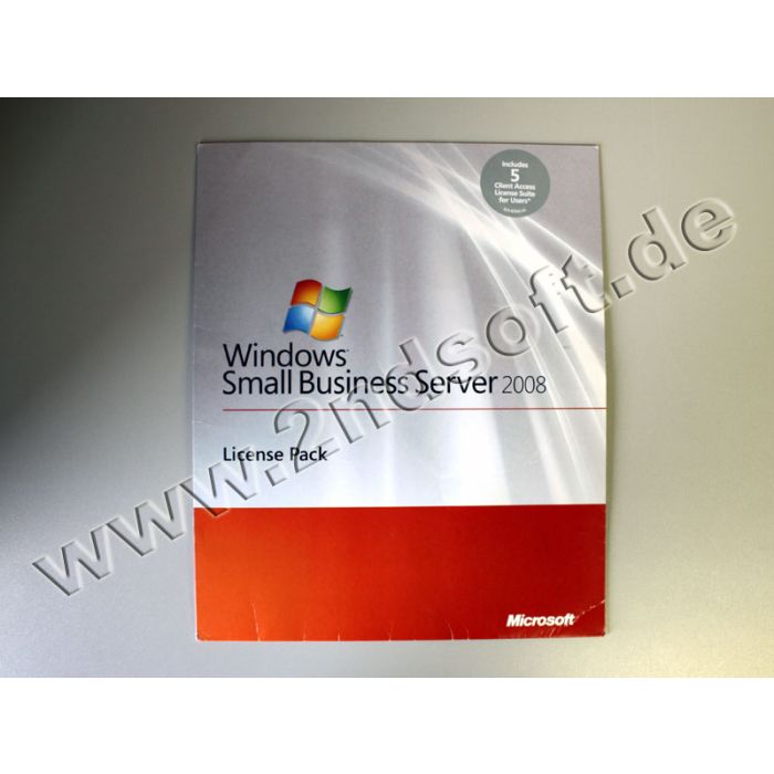 5 Zugriffslizenzen (Benutzer) für Windows Small Business Server 2008 Standard, MLP - neu