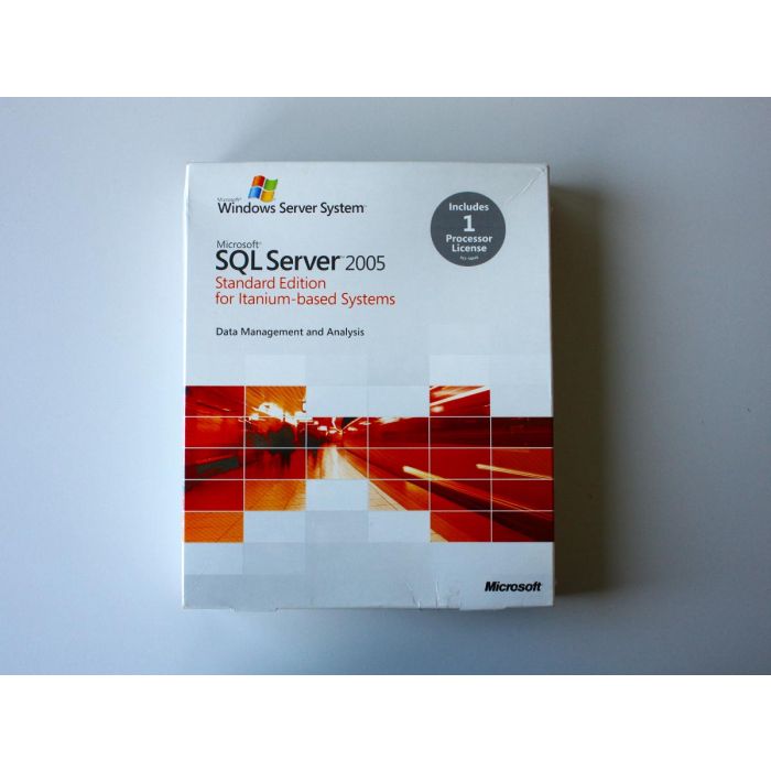 SQL Server 2005 Standard (IA64) mit Einprozessor-Lizenz Vollversion, englisch - neu