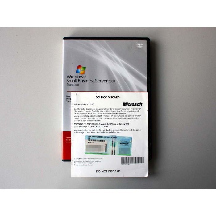 Windows Small Business Server 2008 Standard mit 5 CALs ROK-HP Vollversion, englisch Windows Small Business Server 2008 Standard mit 5 CALs ROK-HP Vollversion, englisch