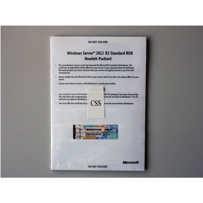 Windows 2012 Server Standard Edition R2 HP-ROK, MUI (deutsch,englisch…) (für bis zu 2 CPUs) - neu Windows 2012 Server Standard Edition R2 HP-ROK, MUI (deutsch,englisch…) (für bis zu 2 CPUs) - neu