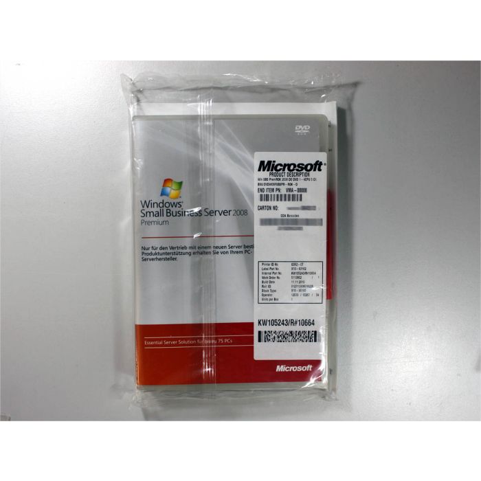 Windows Small Business Server 2008 Premium mit 5 CALs ROK-FSC, deutsch