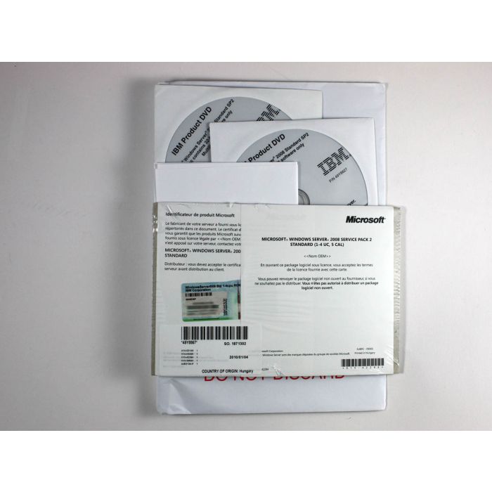 Windows 2008 Server Standard mit 5 CALs OEM/ROK für IBM Vollversion, französisch