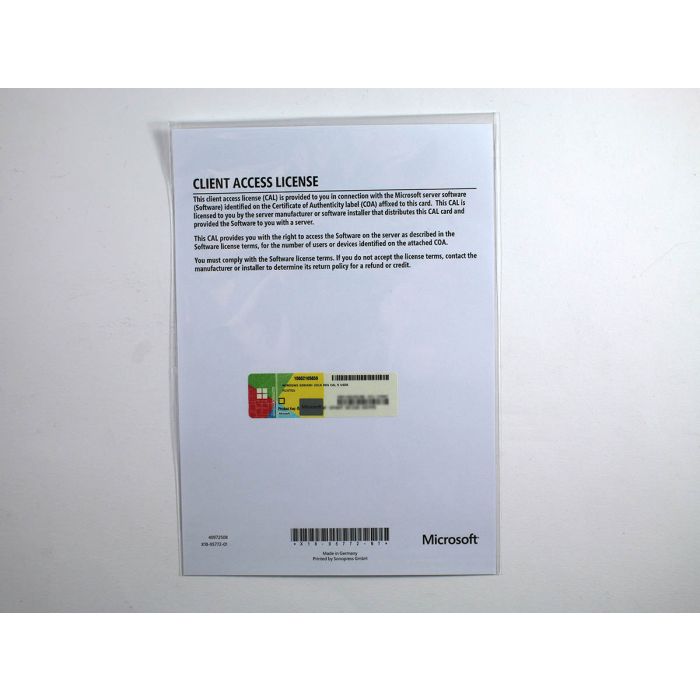 5 RDS-Zugriffslizenzen (Geräte) für Windows 2016, Fujitsu-OEM 5 RDS-Zugriffslizenzen (Geräte) für Windows 2016, Fujitsu-OEM