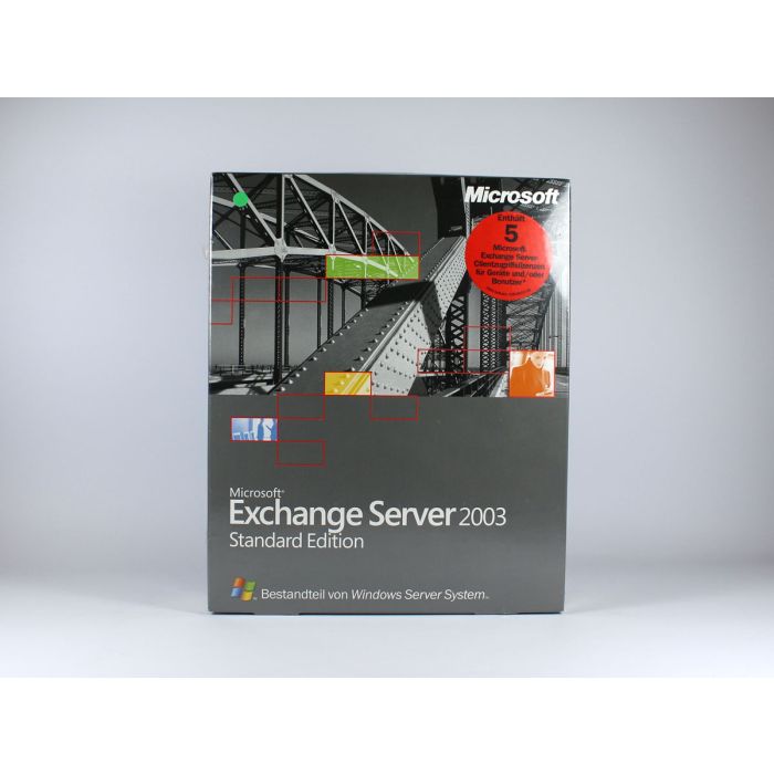 Exchange Server 2003 Standard mit 5 Clients Vollversion, deutsch - neu