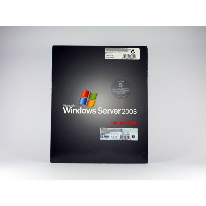 5 Zugriffslizenzen (Geräte) für Windows 2003 Server, MLP, deutsch 5 Zugriffslizenzen (Geräte) für Windows 2003 Server, MLP, deutsch