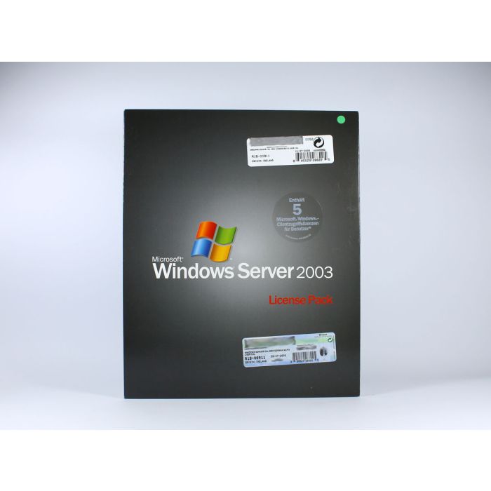 5 Zugriffslizenzen (Benutzer) für Windows 2003 Server, MLP, deutsch 5 Zugriffslizenzen (Benutzer) für Windows 2003 Server, MLP, deutsch