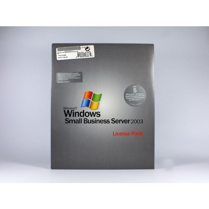 5 Zugriffslizenzen (Benutzer) für Windows Small Business 2003 Server, MLP, deutsch - neu 5 Zugriffslizenzen (Benutzer) für Windows Small Business 2003 Server, MLP, deutsch - neu
